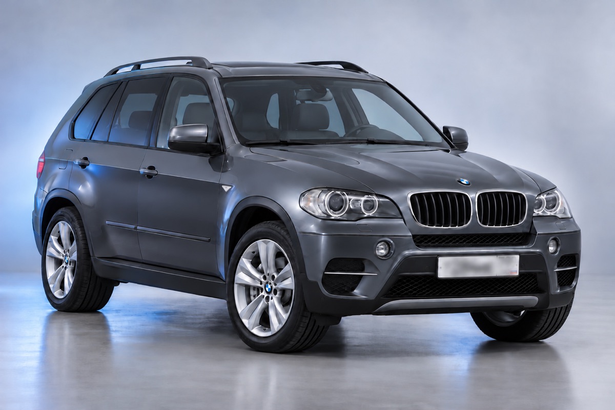 BMW X5 поколения E70, вид спереди и сбоку